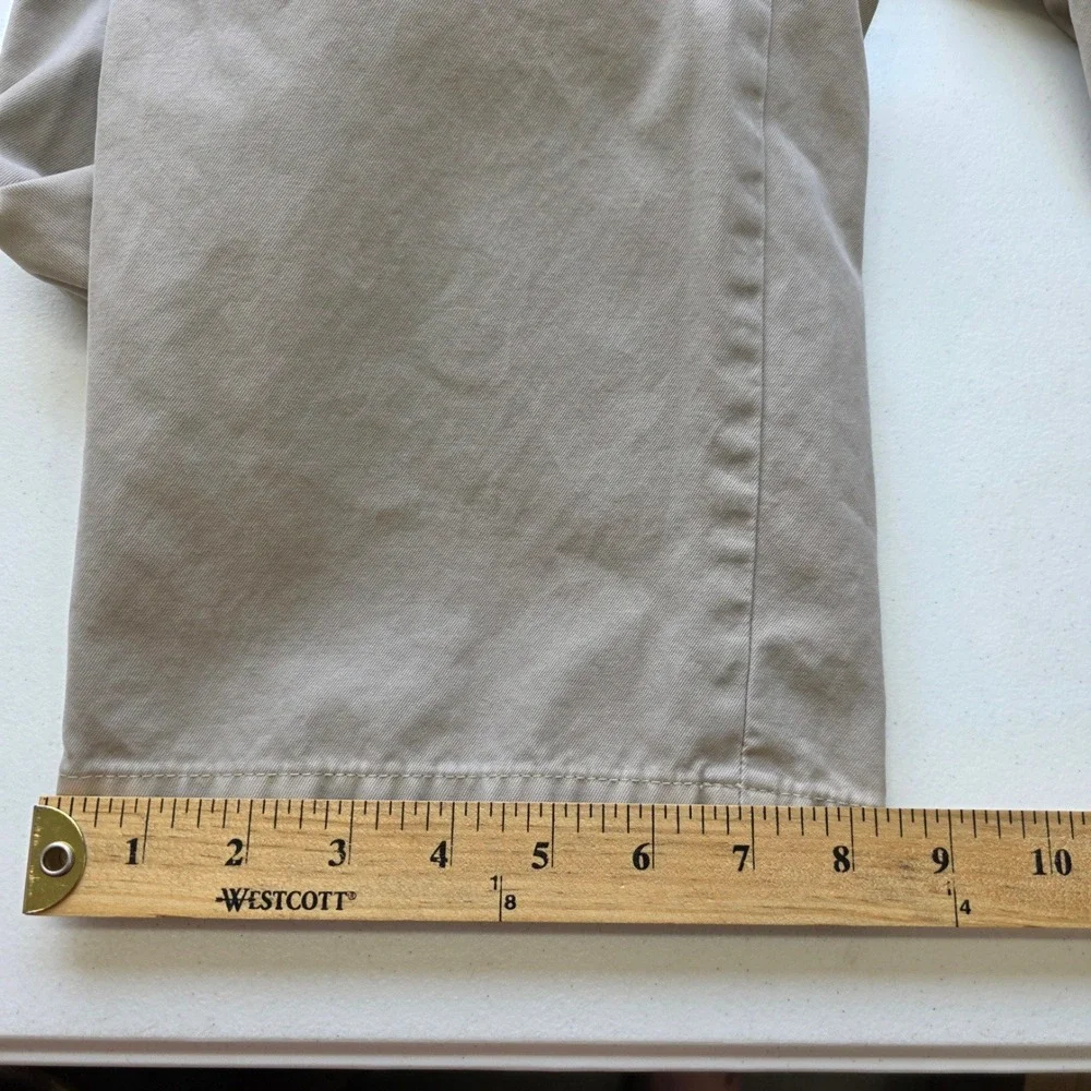 Banana Republic Gavin Chino Mens 34x32 Tan Khaki Straight Leg 100% Cotton Preppy